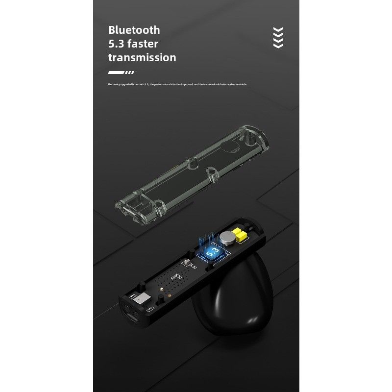 Neues, transparentes, fensterbares, echtes kabelloses Halb-In-Ear-Bluetooth-Headset aus Metall mit superlanger Akkulaufzeit_voghion.com