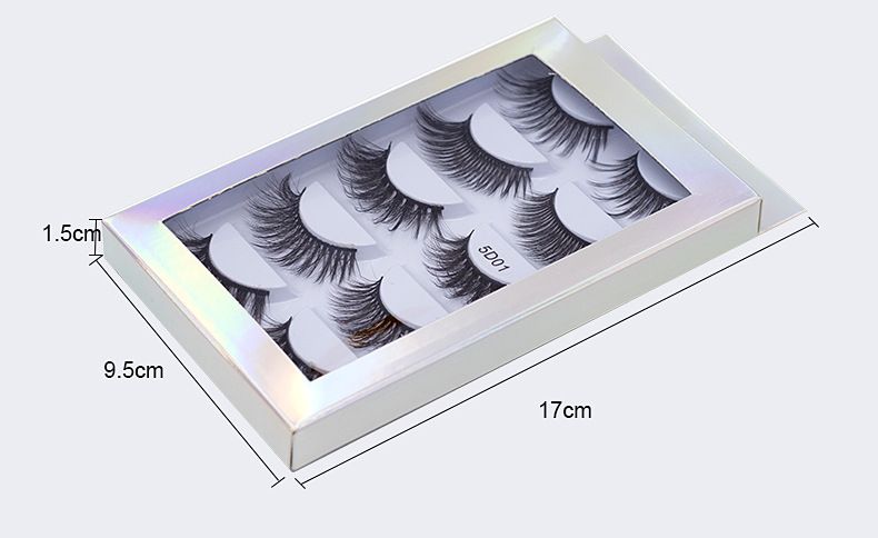 Lash extension set Laser Box 5 pairs of mixed false eyelashes Thick natural slender long eyelashes Multi-level soft false eyelashes_voghion.com