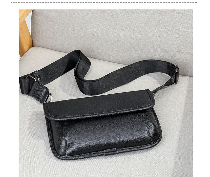 echtem Leder, coole Herrentasche, trendige One-Shoulder-Tigerkopftasche, Umhängetasche aus Rindsleder_voghion.com