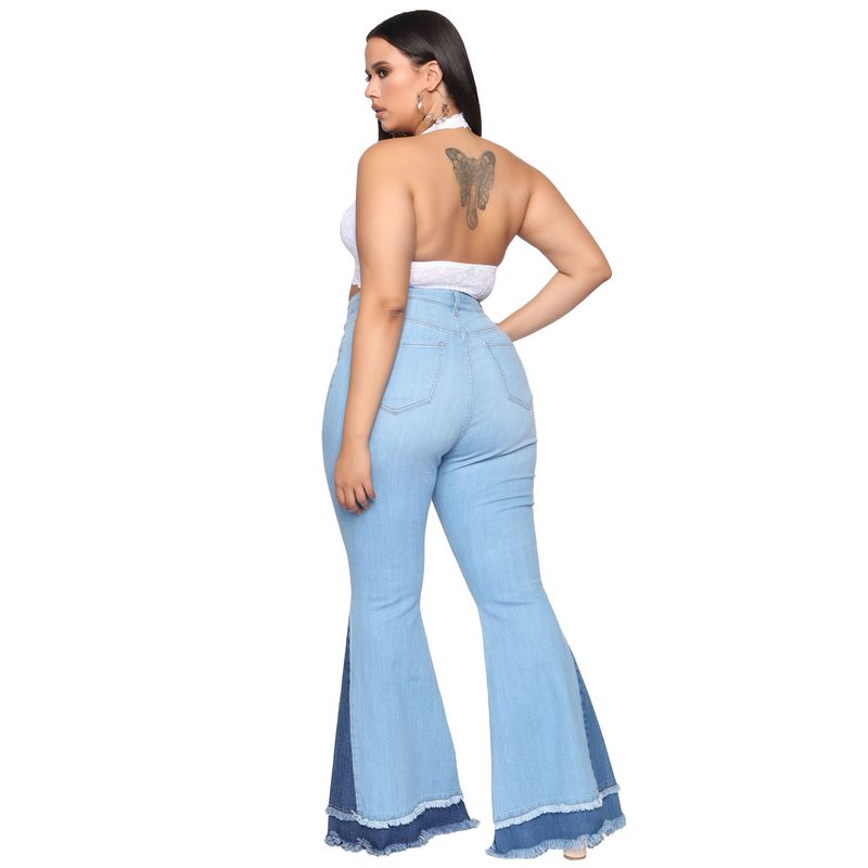 Pantalon évasé extensible à jambes larges pour femmes, vêtements à la mode, couleur assortie, coupe slim_voghion.com