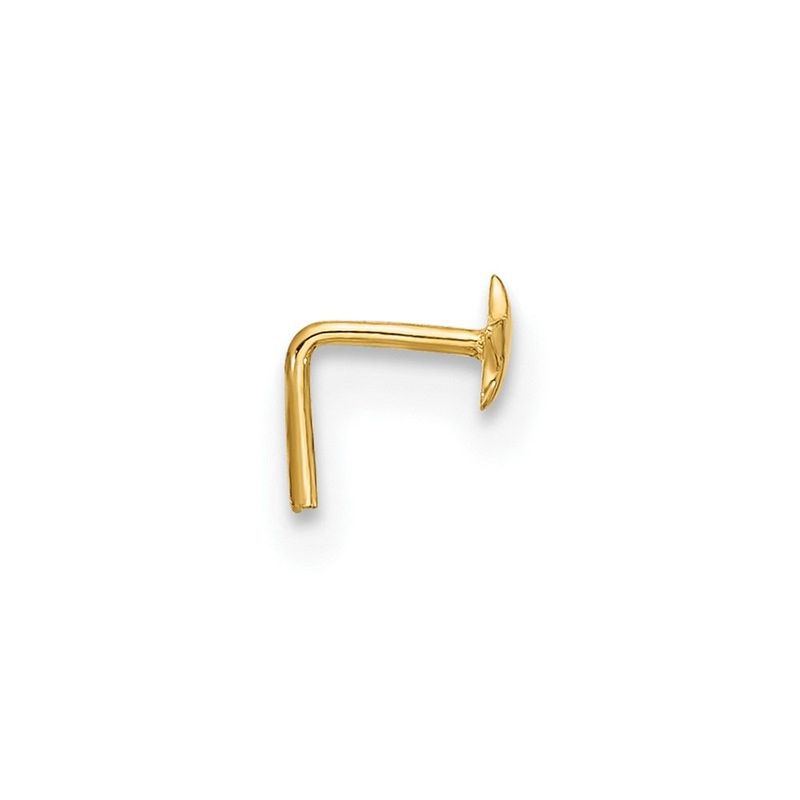 14k 22 Gauge Polished Star Nose Stud_voghion.com