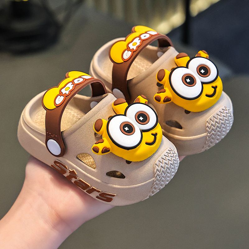 Pantofole estive per bambini, da bambina, da interno, con suola morbida e antiscivolo, con cartoni animati, carine e fresche, per ragazzi, da spiaggia, con fori._voghion.com