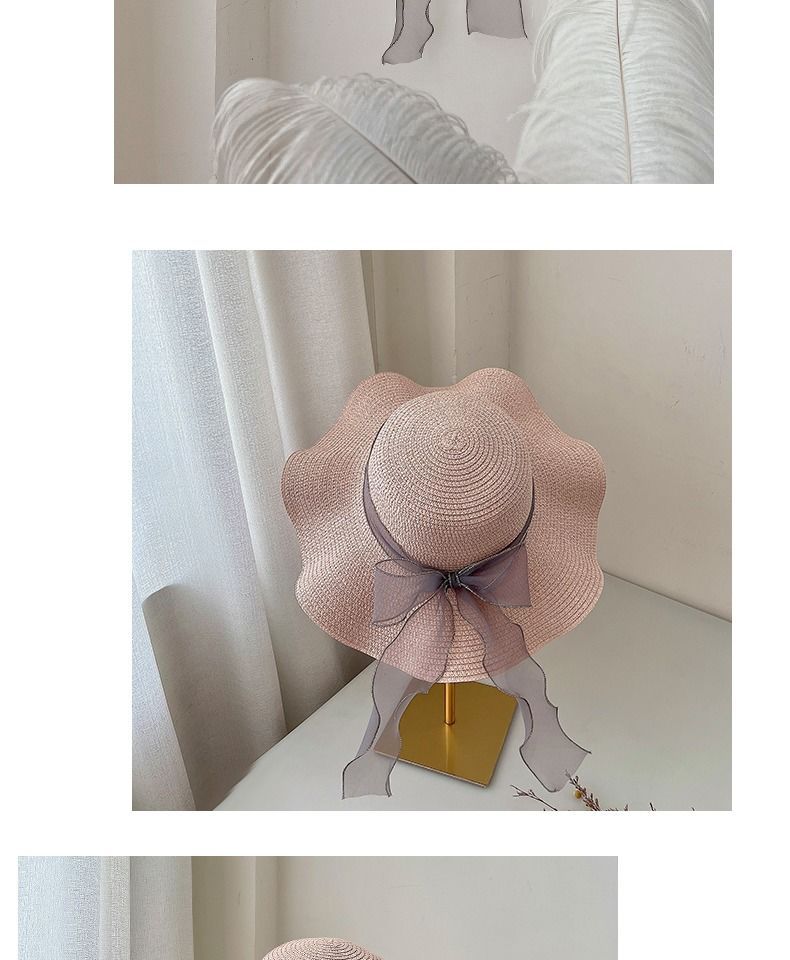 Summer large brimmed straw women's foldable beach UV resistant hat, sun protection hat_voghion.com