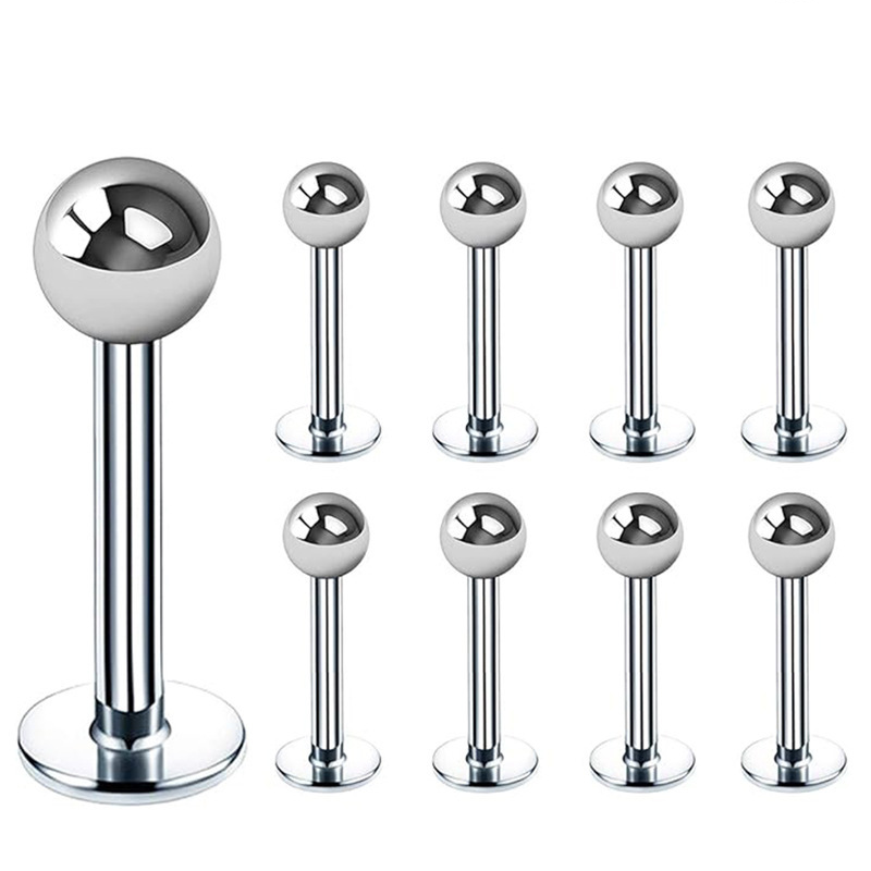 Orecchini con filettatura interna in acciaio G23 per unghie, gioielli per piercing_voghion.com