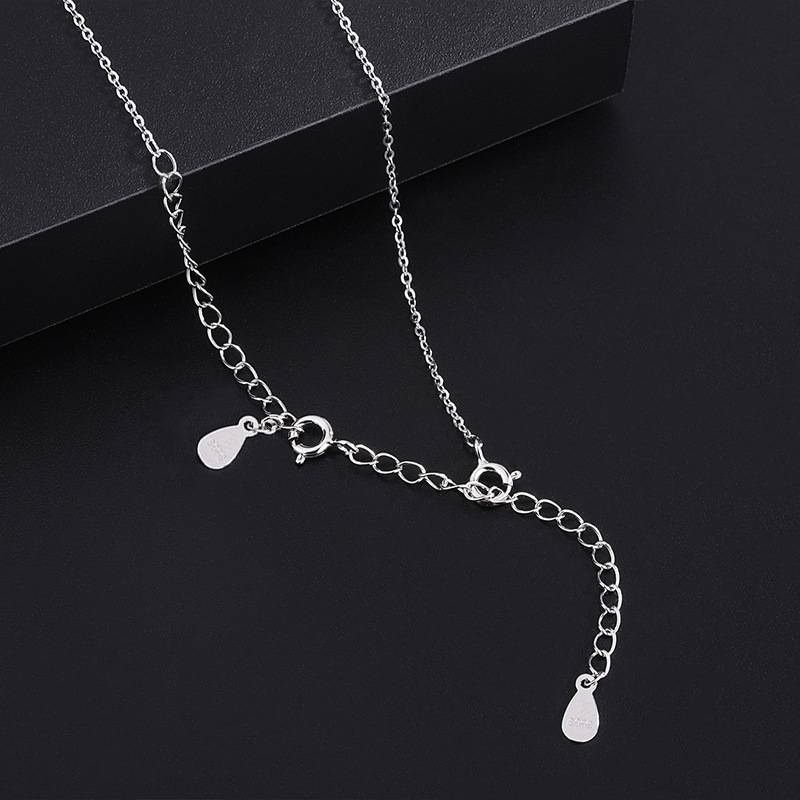 S999 Sterling Silver Collana Estensione Catena Coda Regolazione Catena Gioielli Accessori_voghion.com