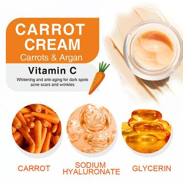 30G Smoothing Skin Brightening Remove Dark Spots Corrector Face Moisturizer Carrot Cream Whitening Cream_voghion.com