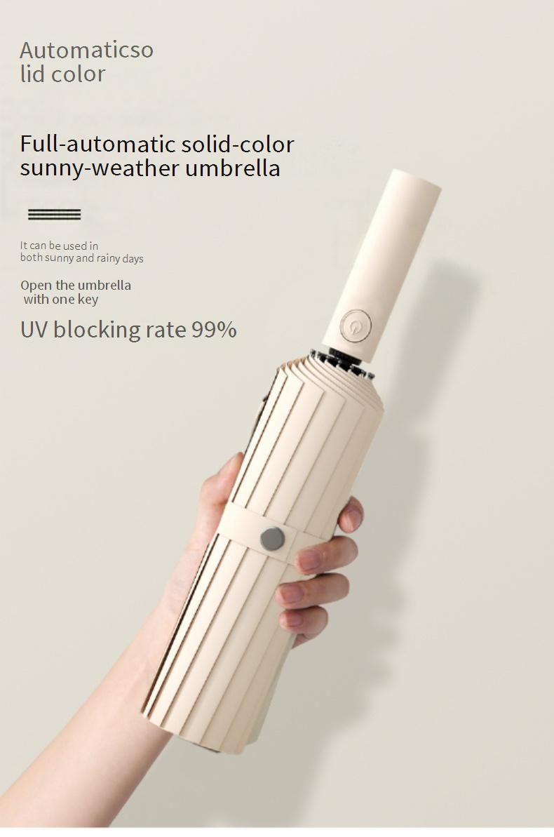 36 Rib Keel Fully Automatic Folding Umbrella Printed Logo Advertising Business Sunny And Rainy Dual Use Sun Umbrella Promotion Sun Protection_voghion.com