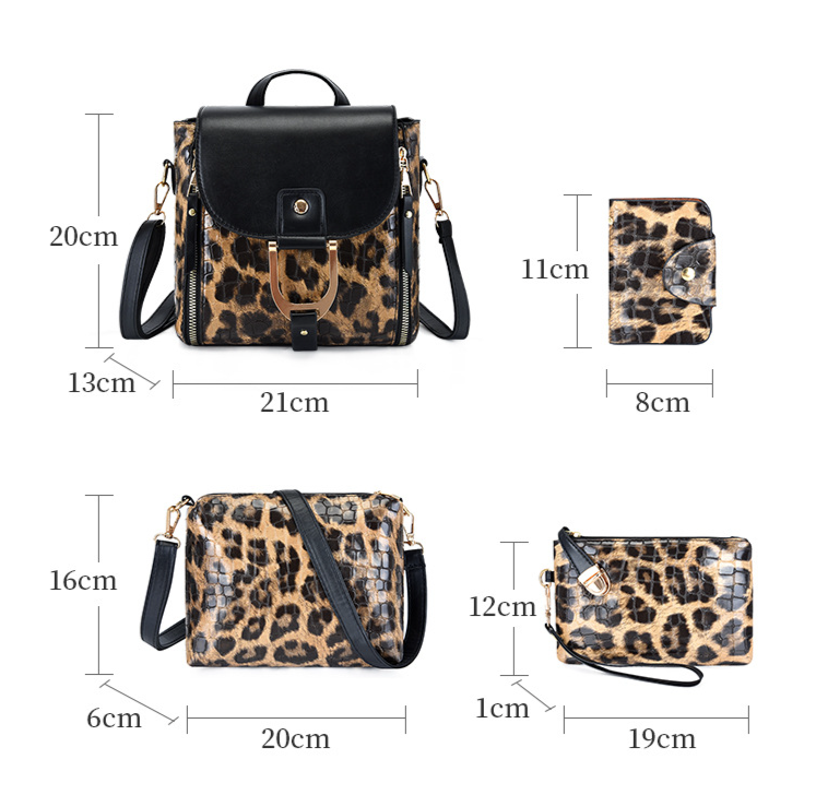 Kadın Çantaları Yeni Stil Bayan Çantası Anne ve Çocuk Çantası Moda Dört Parçalı Kadın Çantası Tek Omuz Çapraz Çanta Sırt Çantası_voghion.com