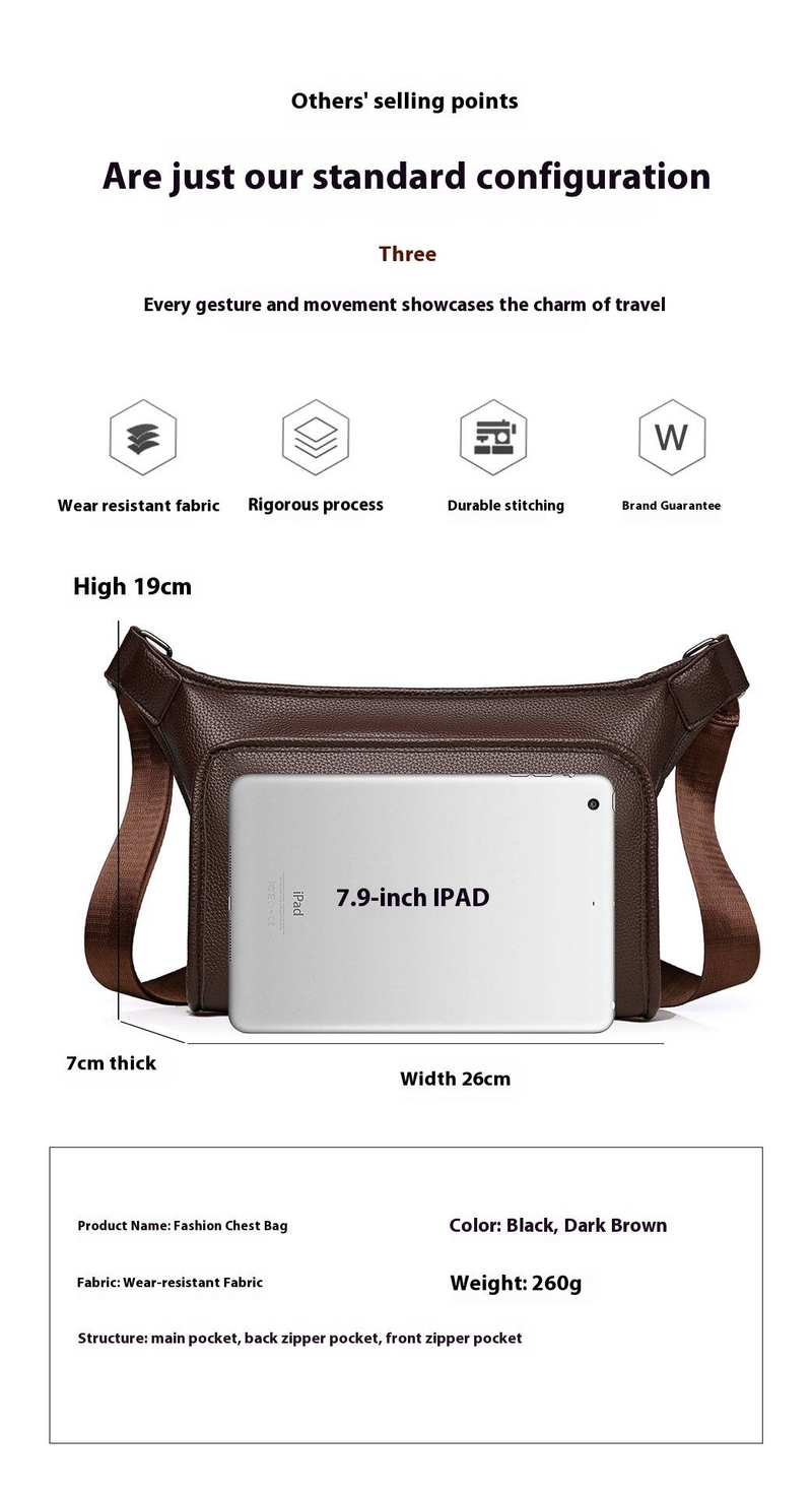 Borsa a tracolla semplice, design di alta qualità, borsa a tracolla da uomo casual da lavoro, grande capacità_voghion.com