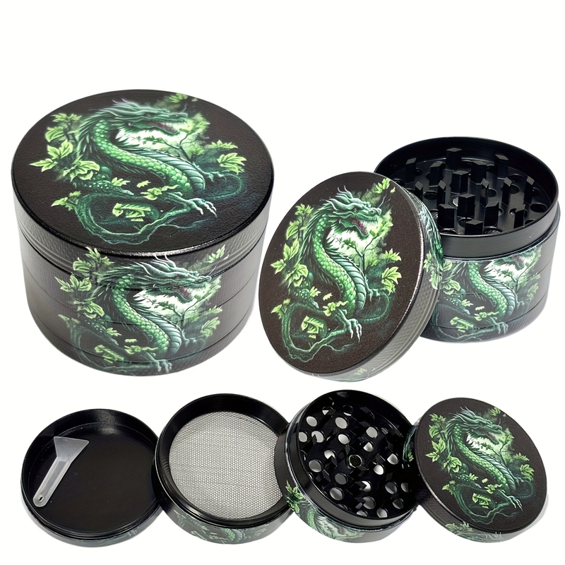 1 Piece Beauty Pattern Grinder 4-layer Zinc Alloy Multi-function Multi-function Grinder Portable Grinder_voghion.com