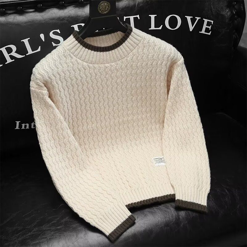Men's Slim Fit Crewneck Sweater - Minimalist Knit Top (Essential Fall/Winter Layer)_voghion.com