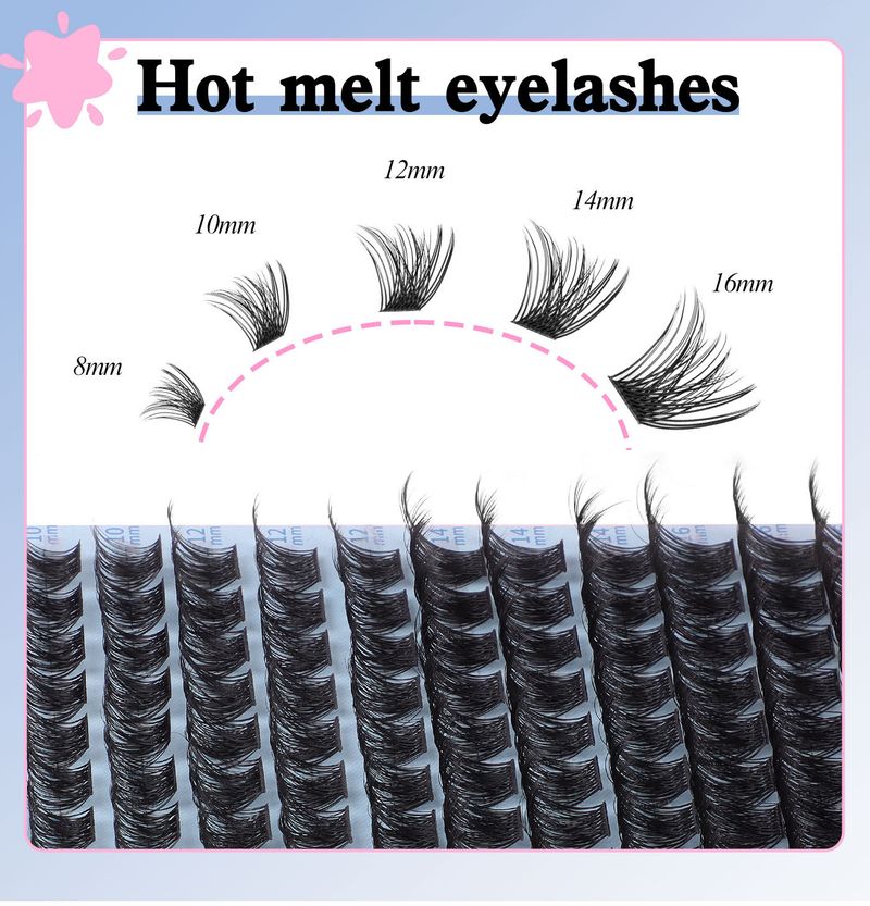 DIY Single Tuft Of Loose False Eyelashes, Naturally Thick And Mixed With Segmented 8-16mm Eyelashes_voghion.com