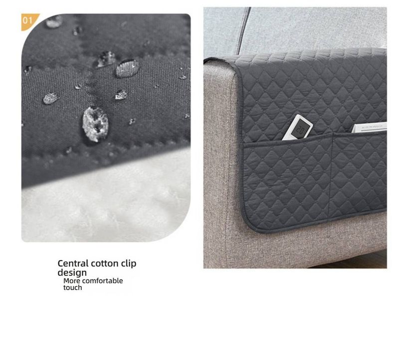 Modernes, minimalistisches Sofabezug-Set aus Polyester für Armlehnen und Kopfstützen – wasserabweisend, wendbar, universell passend für Einsitzer-Sofas_voghion.com