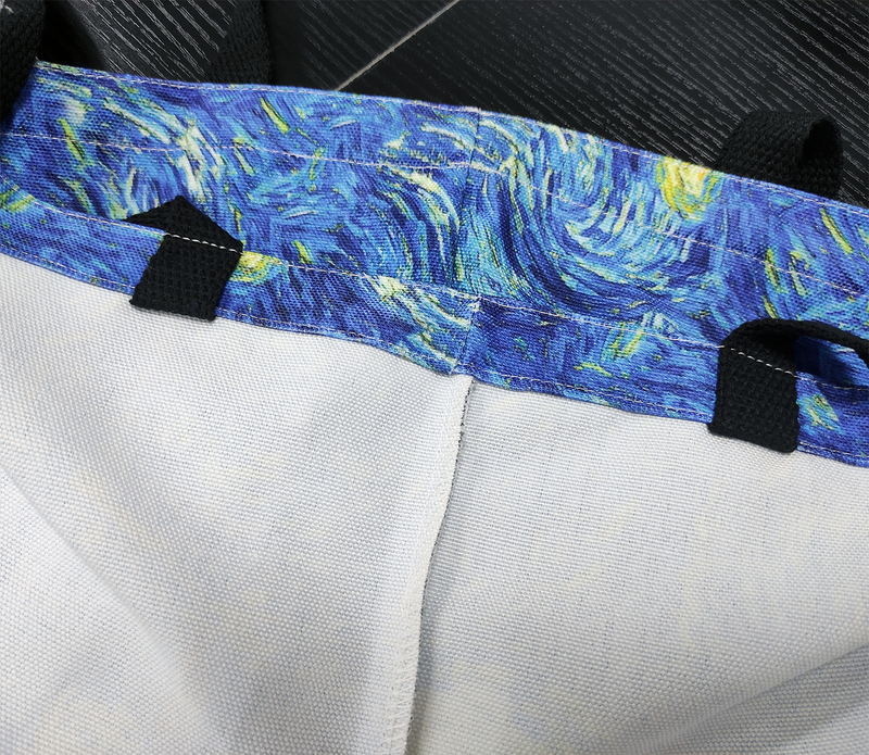 Damestassen Sterrenhemel Olieverfschilderij Tote Bag Dames Canvas Tas Strandtas_voghion.com