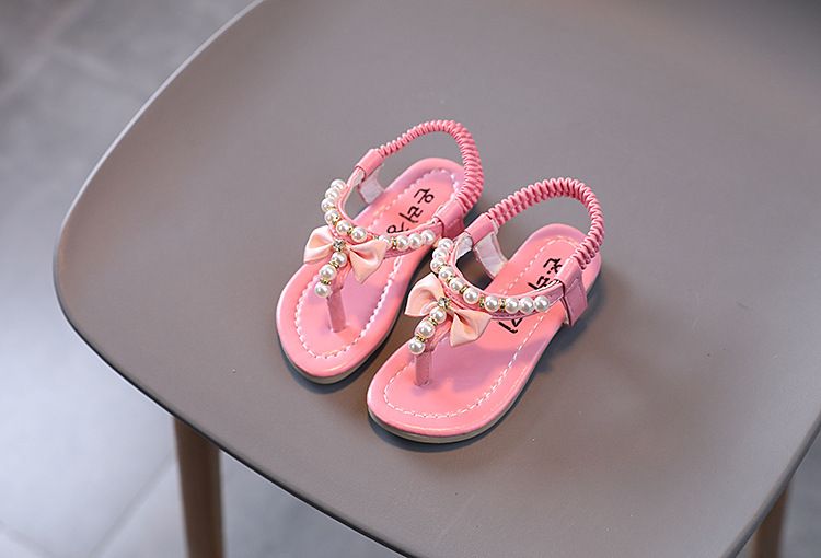 Sommer Neue Mädchen Sandalen Mode Koreanische Version Weichen Sohlen Große Kind Prinzessin Schuhe Non-slip Perlen kinder Sandalen_voghion.com