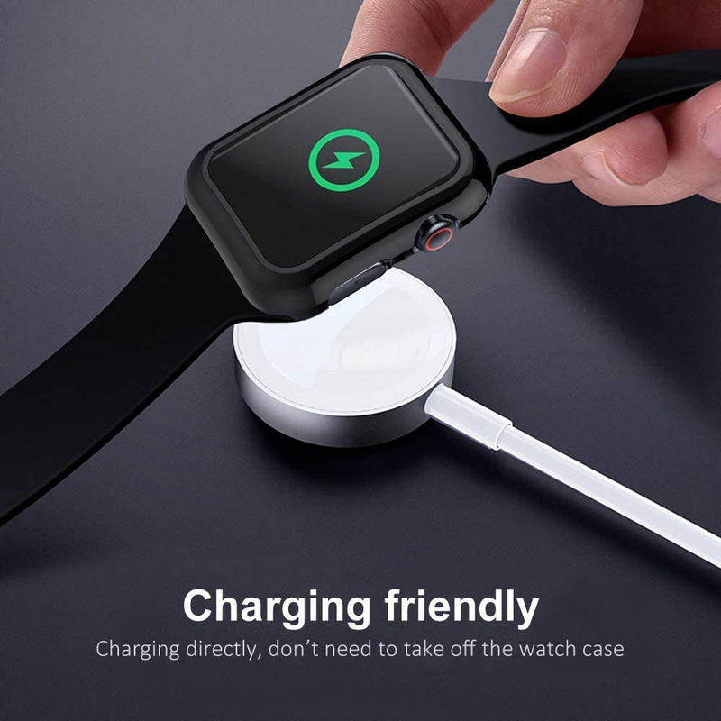 Glas + matte Uhrenabdeckung für Apple Watch-Gehäuse 45 mm 41 mm 44 mm 40 mm 42 mm 38 mm Stoßstange + Displayschutzfolie für Iwatch SE 8 7 6 5 4 3 2 1_voghion.com