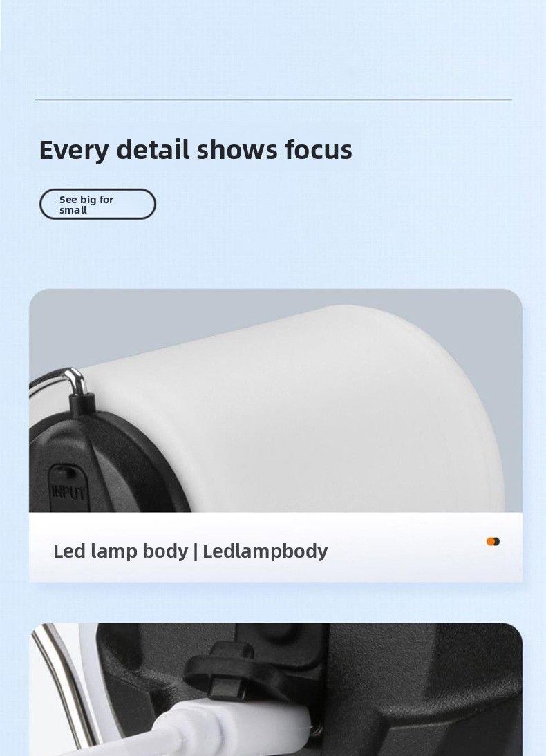 Rechargeable Camping Atmosphere Long Battery Life Super Bright Portable Light Lantern Night Market Stall Lamp_voghion.com