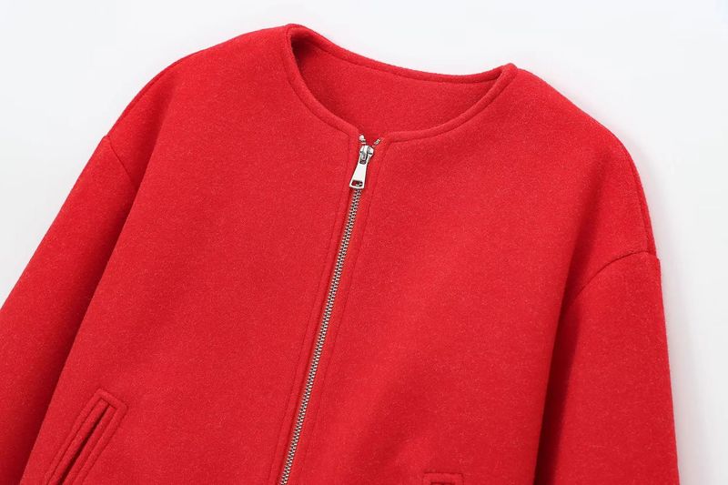 Women's Lightweight Bomber Jacket With 7 Color Options - Soft Polyester Fabric, Streetwear Style, Zip-Up Casual Coat For Everyday Wear (XS-L)_voghion.com