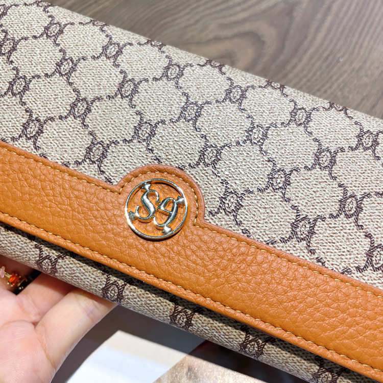Geldbörse Brieftasche Clutch Mode Damen Geldbörse Damen lange Damen Geldscheinklammer zweifach gefaltete Multi-Kartentasche Damen Geldbörse_voghion.com