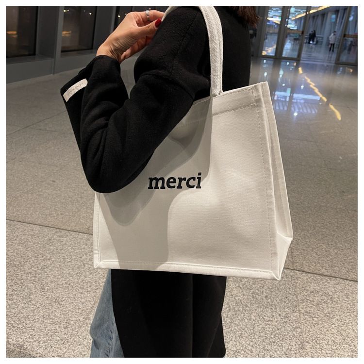 Damentaschen High School-Schülerinnen Eine Schulter-Einkaufstasche Weiblich Neue Mode Alle Match Große Kapazität Tragbare Canvas Pendlertasche_voghion.com