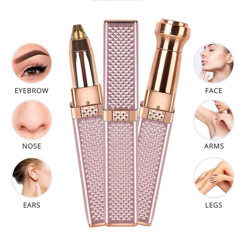 USB Rechargeable Painless Electric Eyebrow Trimmer Remover Epilator Trimmer UK_voghion.com