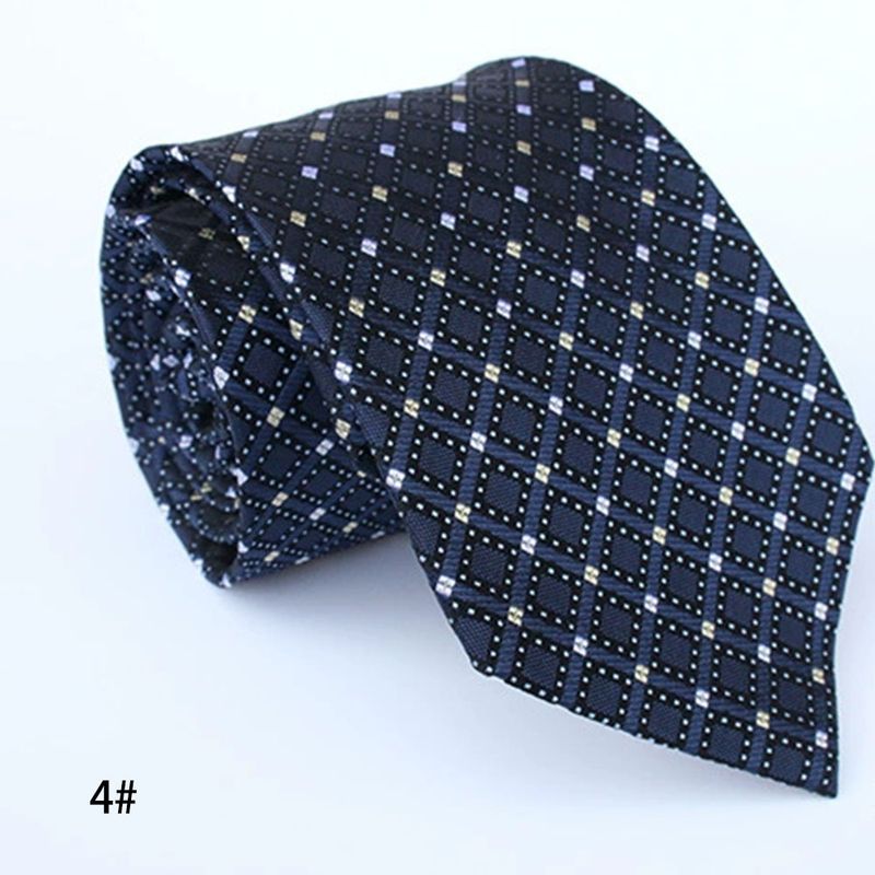 Cravatta da uomo nuova in jacquard fatto a mano con motivo a righe tinta unita 8C Arrow_voghion.com