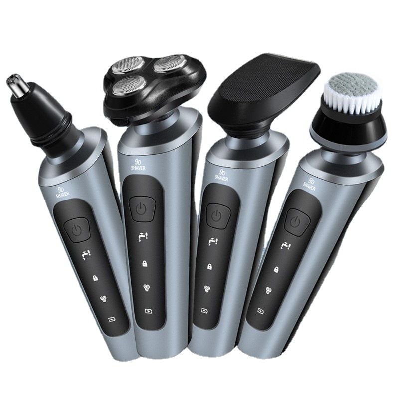 New 9D Multifunctional Electric Shaver With Full Body Water Washing Three In One USB Car Charging Beard Knife_voghion.com