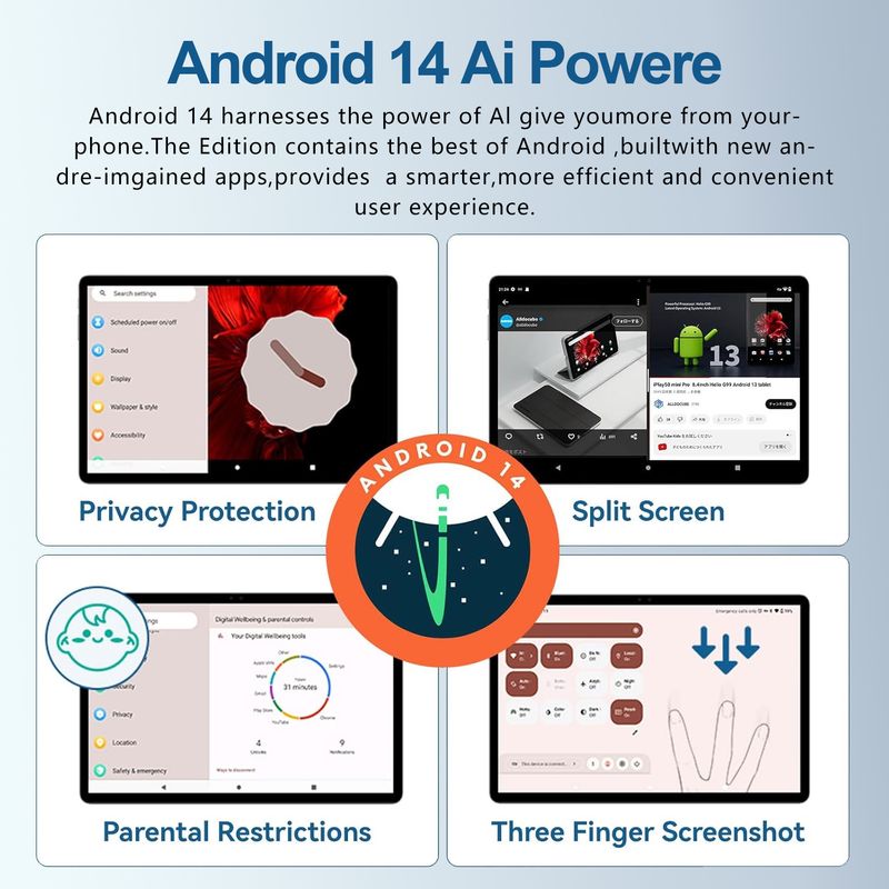 Ordinateur portable léger 2025, tablette Android P61 de 10,1 pouces, double carte, double veille, 4G, Bluetooth_voghion.com