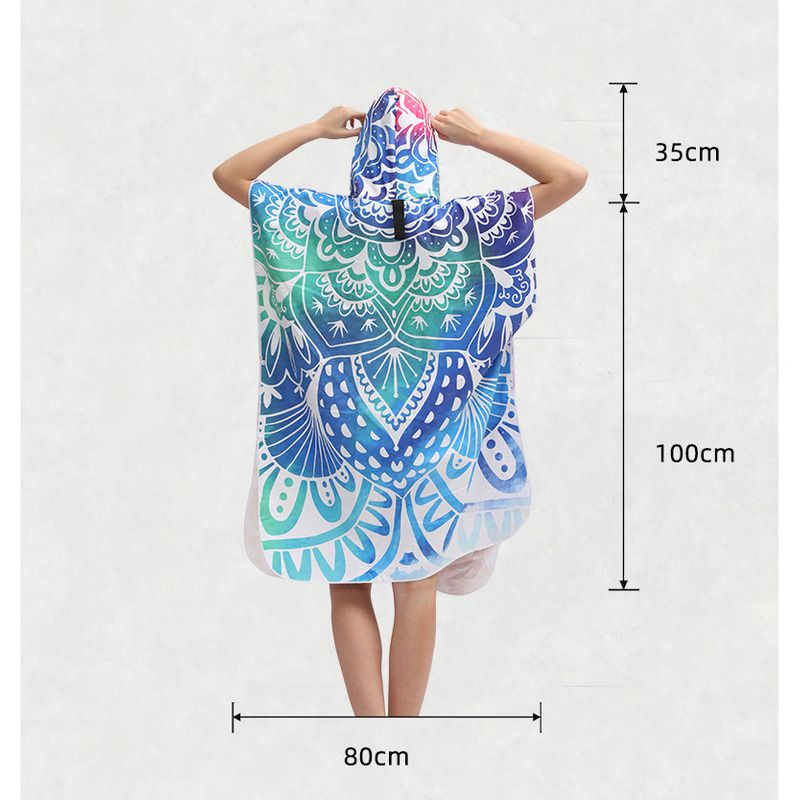 Adult Quick-Dry Cape Poncho Beach Convenient Changing Bathrobe Diving Swimming Hot Spring Absorbent Wearable Bath Towel_voghion.com