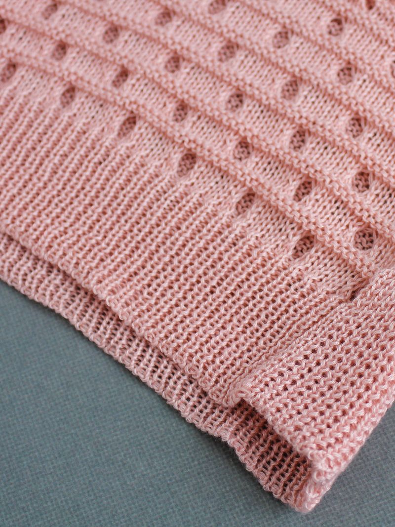 Strickpullover, Damen-Rundhalsweste, ausgehöhlter Pullover, Frühling und Sommer_voghion.com