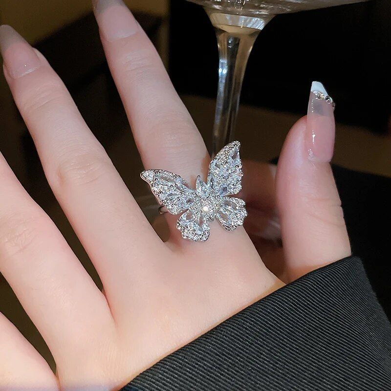 Hot sales Vlinder Opening Glanzende Volledige Zirkoon Ringen Vrouwen Mode Verloving Bruids Bruiloft Vinger Ring Vrouwelijke Sieraden_voghion.com