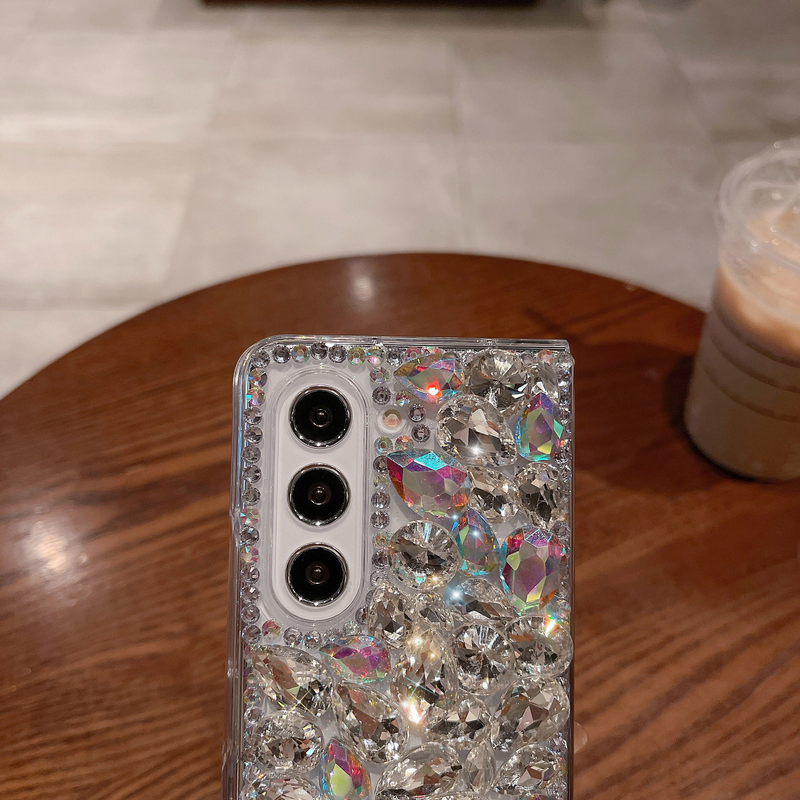 Étui de téléphone portable pour Samsung Z Fold5, nouvelle housse de protection pliable en strass de luxe zFold4, pliable haut de gamme_voghion.com