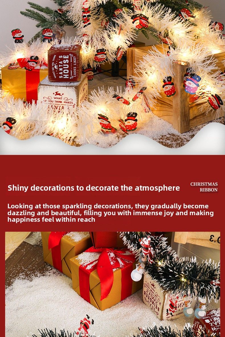 Guirlande lumineuse LED transfrontalière en fil de cuivre, idéale pour créer une ambiance de Noël et décorer vos fêtes._voghion.com