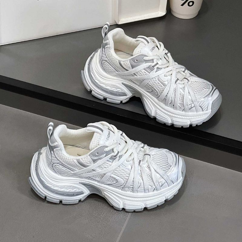 Spider Strap Thick Soled Dad For Women 2025 Spring New Height Increasing Versatile Casual Sports Shoes Single Shoe_voghion.com