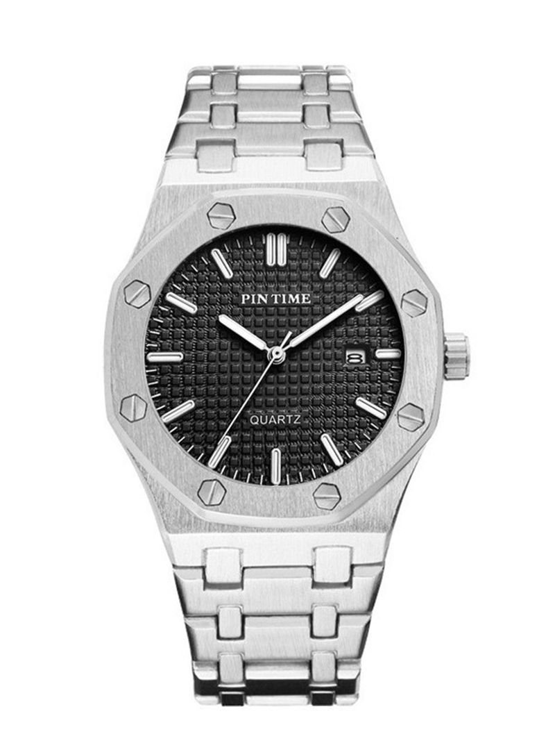 Orologio da uomo in acciaio al quarzo impermeabile ottagonale di alta qualità con cinturino in pelle AP, marchio svizzero, per uomo_voghion.com