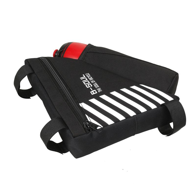 B-SOUL Bicycle Mountain Bike Saddle Can Hold Water Bottle Top Tube Bag Triangle Tool_voghion.com