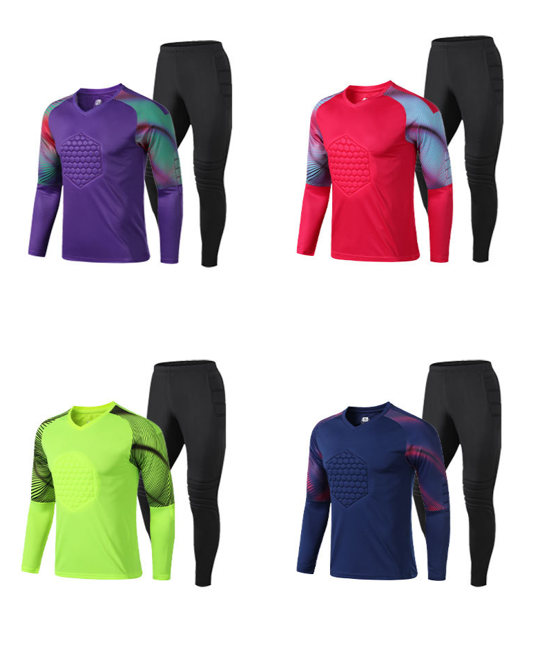 Herrenbekleidung Fußball-Torhüter mit langen Hosen und langen Ärmeln, dicker Schwamm, Schutztür, wird Gantry-Anzug tragen_voghion.com