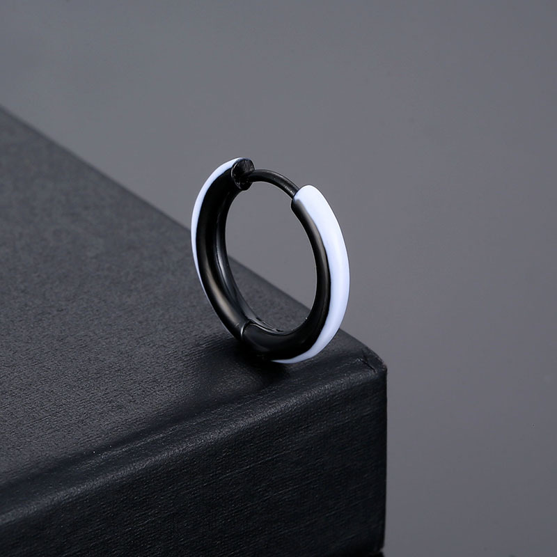 Fashion Trendy Small Hoop Earrings Clip for Women Men Earring Stainless Steel Earrings Diy Ear Piercing_voghion.com