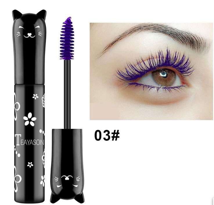 TEAYASON Color Mascara Blue Purple Pink White Purple Sapphire Coffee does not stain easily_voghion.com