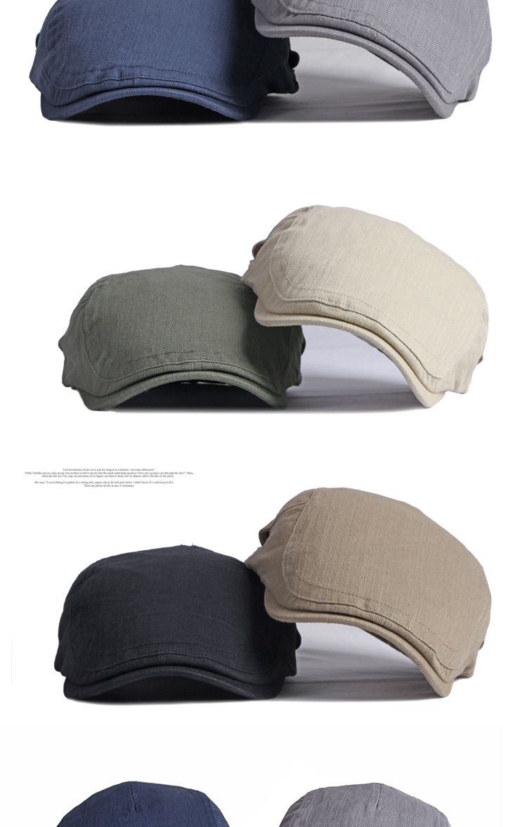 Unisex Simple Light Cotton Beret For Men Retro Art Shade Duck Tongue Forward Hat For Women Simple Fashionable_voghion.com