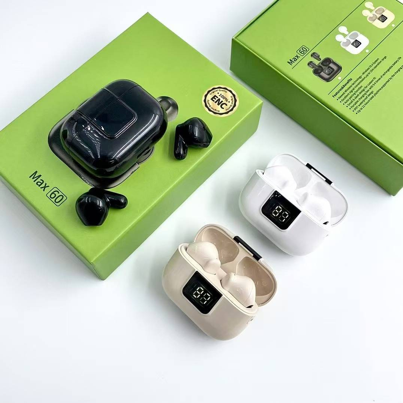 New Wireless Headset Earbuds Headphones Noise Cancelling Headset Deep Bass Long Battery Wireless Headphones with Mic for iPhone/Android_voghion.com