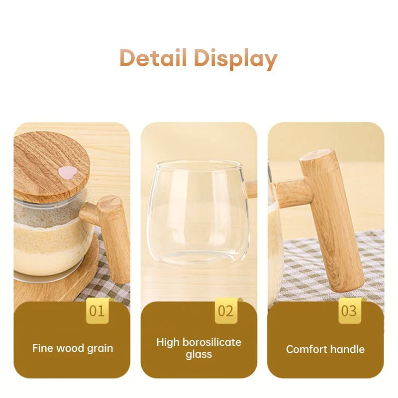 Electric automatic stirring cup 400ml coffee stirring cup self-adjusting cup (without battery)_voghion.com