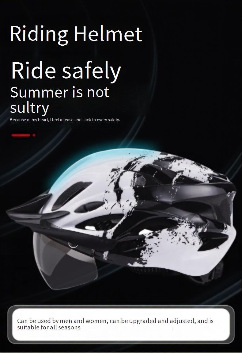 Magnetbrillenhelm mit Krempe und USB-Ladelicht, abnehmbarer Fahrradreithelm integriert_voghion.com