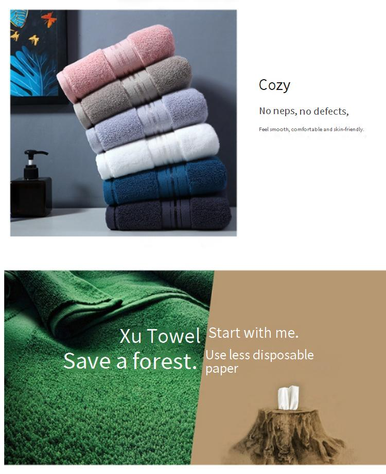 Pure Cotton Towels Cotton Hotel Adult Face Wash Towels Thickened 140g Soft And Absorbent_voghion.com