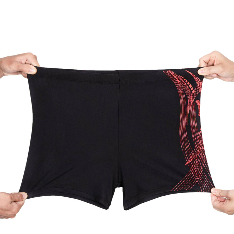 Calções de banho masculinos elegantes e estampados, calções de praia para atividades ao ar livre no verão e calções de banho embaraçosos com quatro pontas_voghion.com