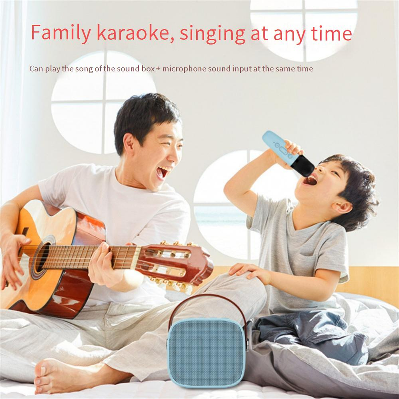 Tragbare Lautsprecher K1 Bluetooth-Lautsprecher Mikrofon Integrierte Musik Outdoor Live Home Kinder Karaoke Mit Mikrofon Tragbarer Kleiner Lautsprecher_voghion.com