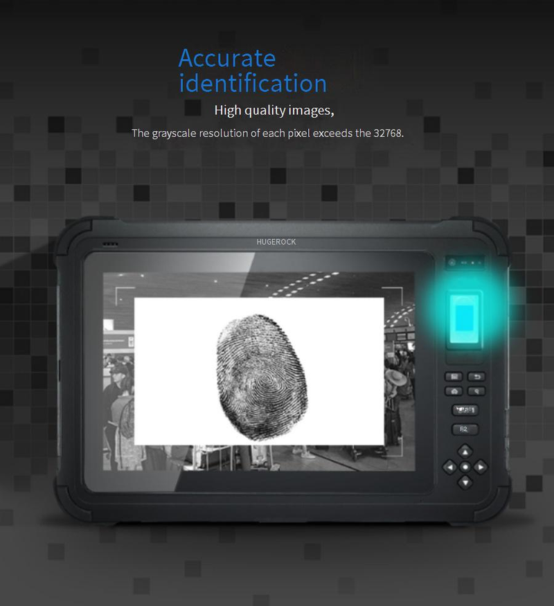 HUGEROCK B102 Ultra-Slim 10.1" Biometric Tablet With Fingerprint Scanner, NFC, 8GB RAM, 128GB Storage, 500nits Brightness, Dual Camera, Android OS_voghion.com