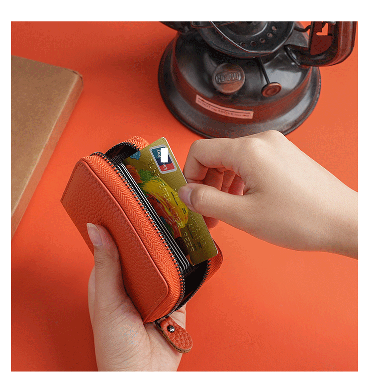 Card Bag Card Cases Anti Theft Card Holder For Women Genuine Leather ID Storage Bag, Wallet For Men, Card Holder With Multiple Card Slots_voghion.com