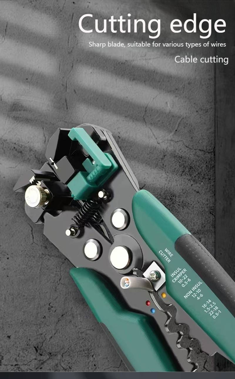 Professional Automatic Wire Stripper Cutter Crimper Tool For Electricians - Multi-Function Fiber Optic Cable Stripper With High Carbon Steel Blades_voghion.com