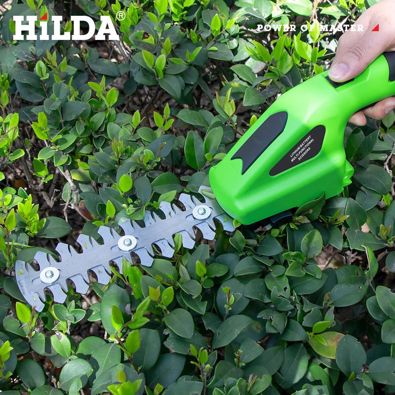 HILDA Cordless Lithium-Ion Hedge Trimmer With 7.2V Battery, Lightweight & Ergonomic Design For Precise Garden Shaping_voghion.com